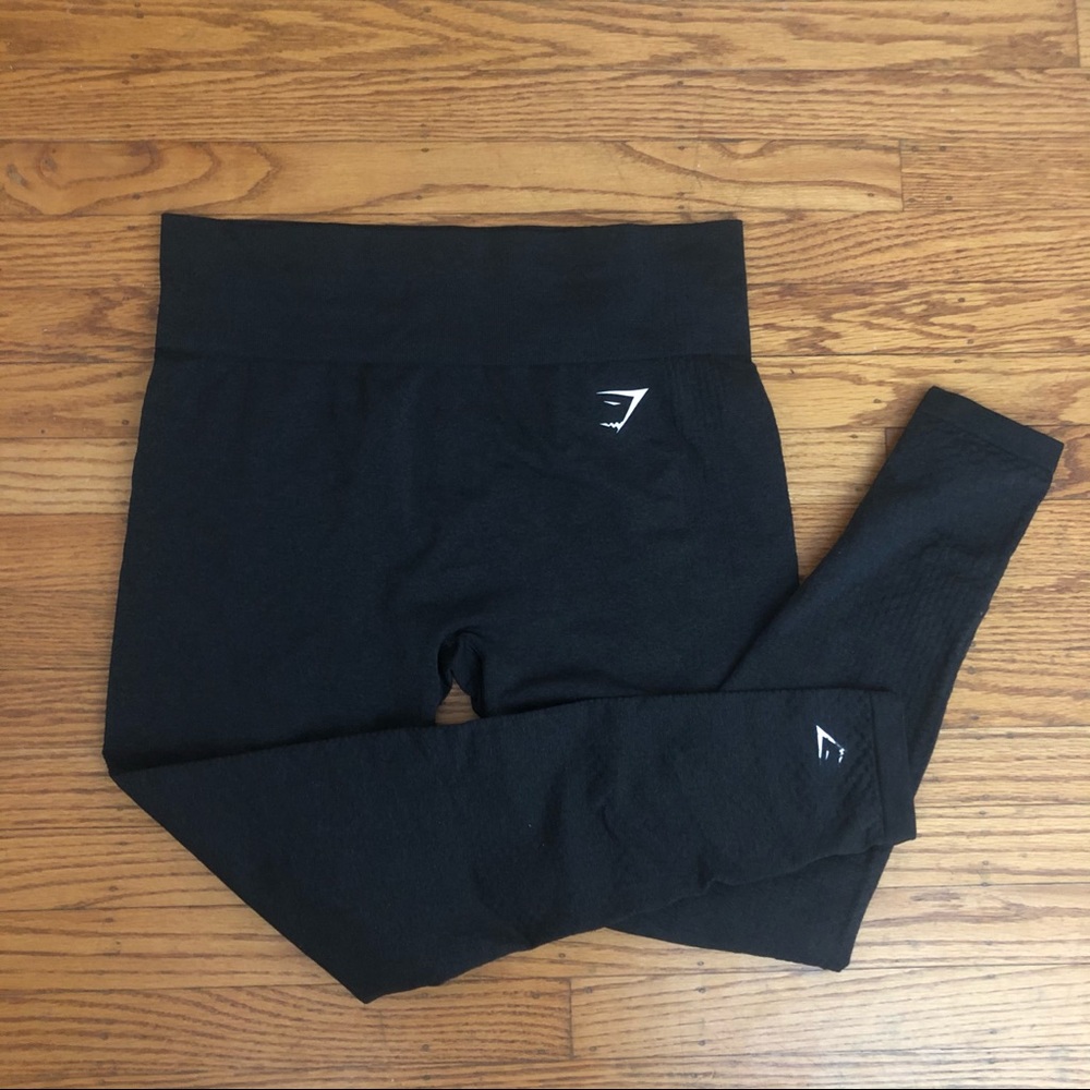 Gymshark vital seamless leggings black marl large